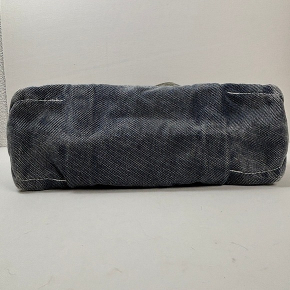 Vintage 70s 80s Ll Bean Grey Blue Boat Canvas Tote Rare Color - Picture 6 of 9